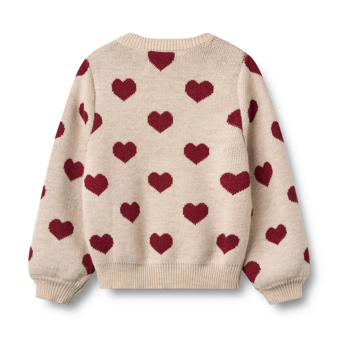 Jacquard Cardigan Hearts