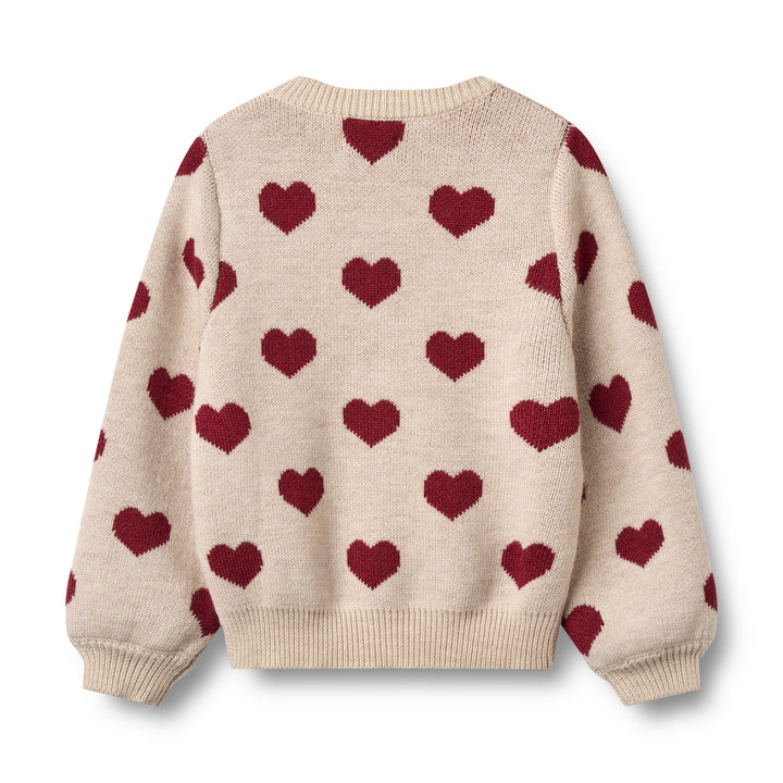 Jacquard Cardigan Hearts
