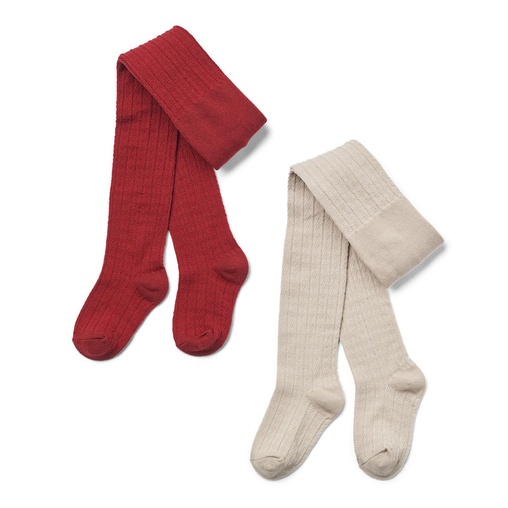 2er Pack Wool Lace Tights Karla