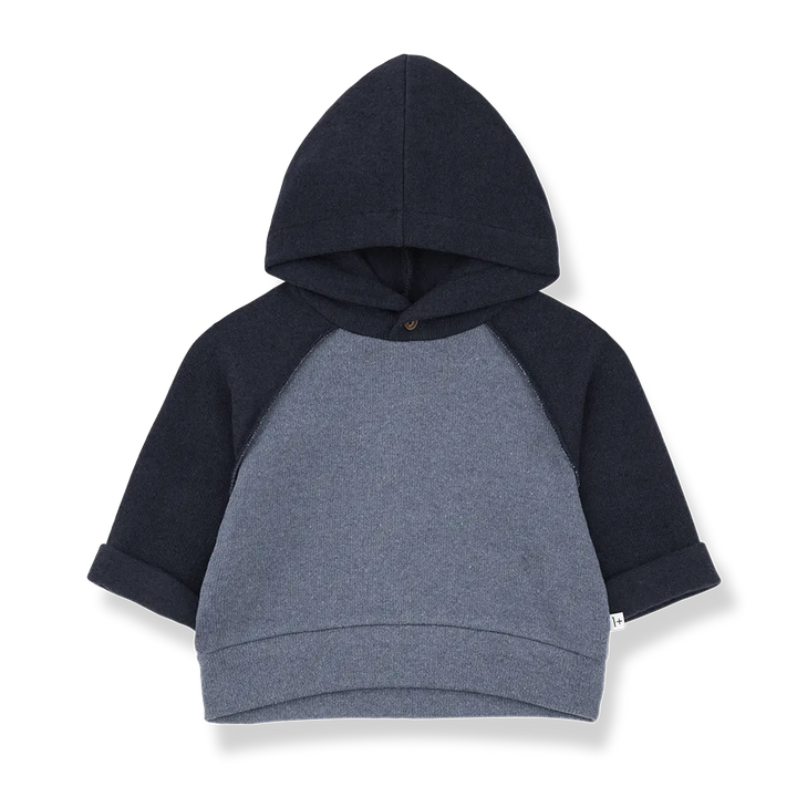 Hoodie für Babys und Kleinkinder aus Baumwoll-Fleece mit Raglanärmeln in blau