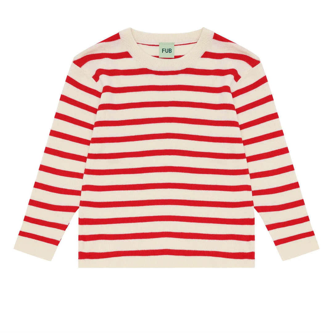 Long Sleeve Tee | ecru/red