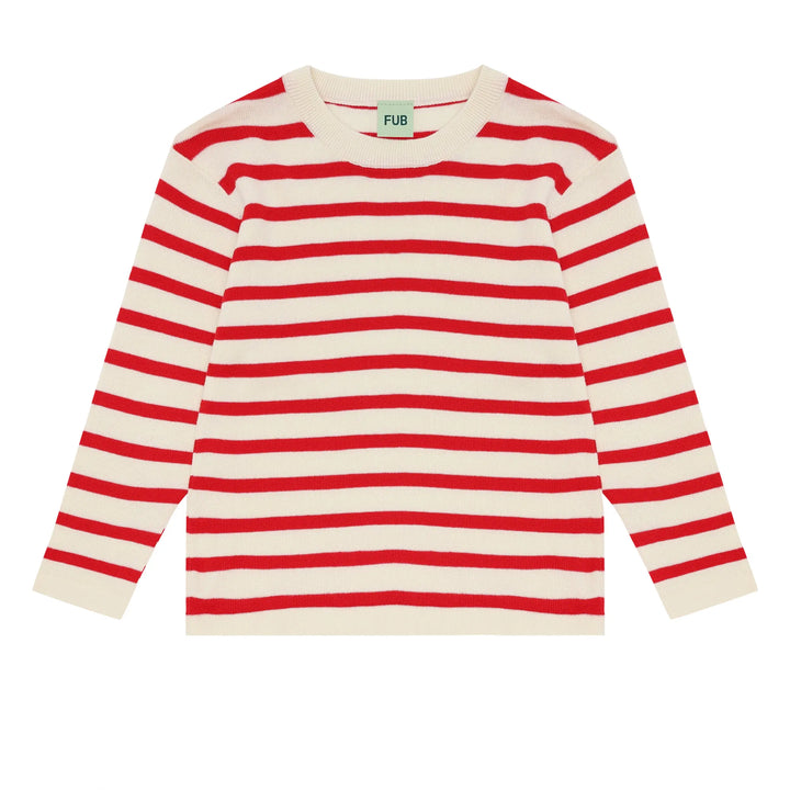 Long Sleeve Tee | ecru/red