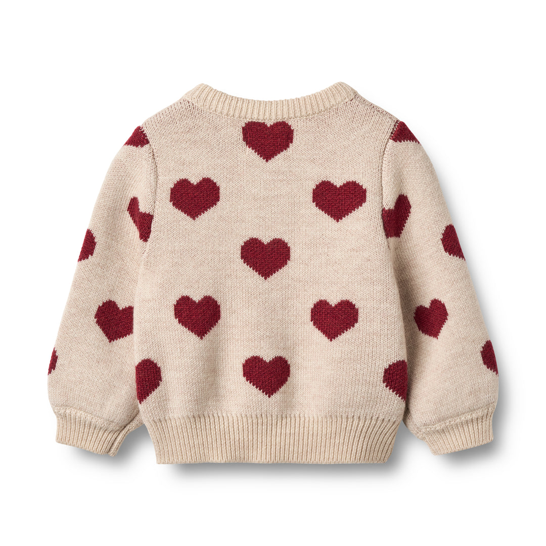 Jacquard Cardigan Hearts