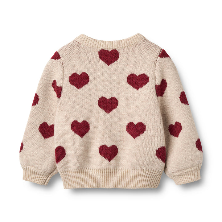 Jacquard Cardigan Hearts
