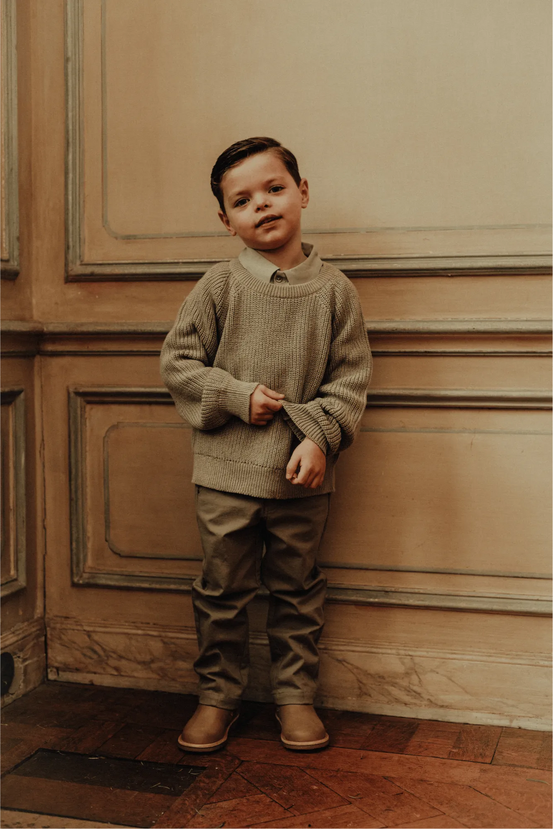 Strickpullover Grobstrick hellgrün Baumwolle