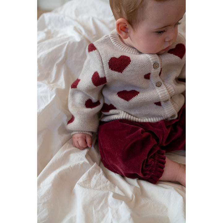 Jacquard Cardigan Hearts