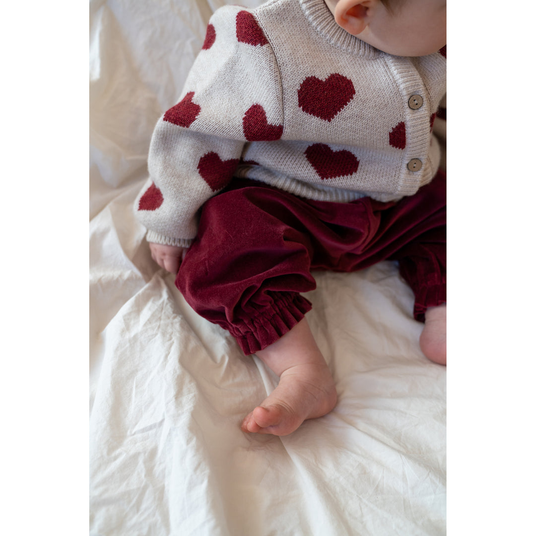 Jacquard Cardigan Hearts