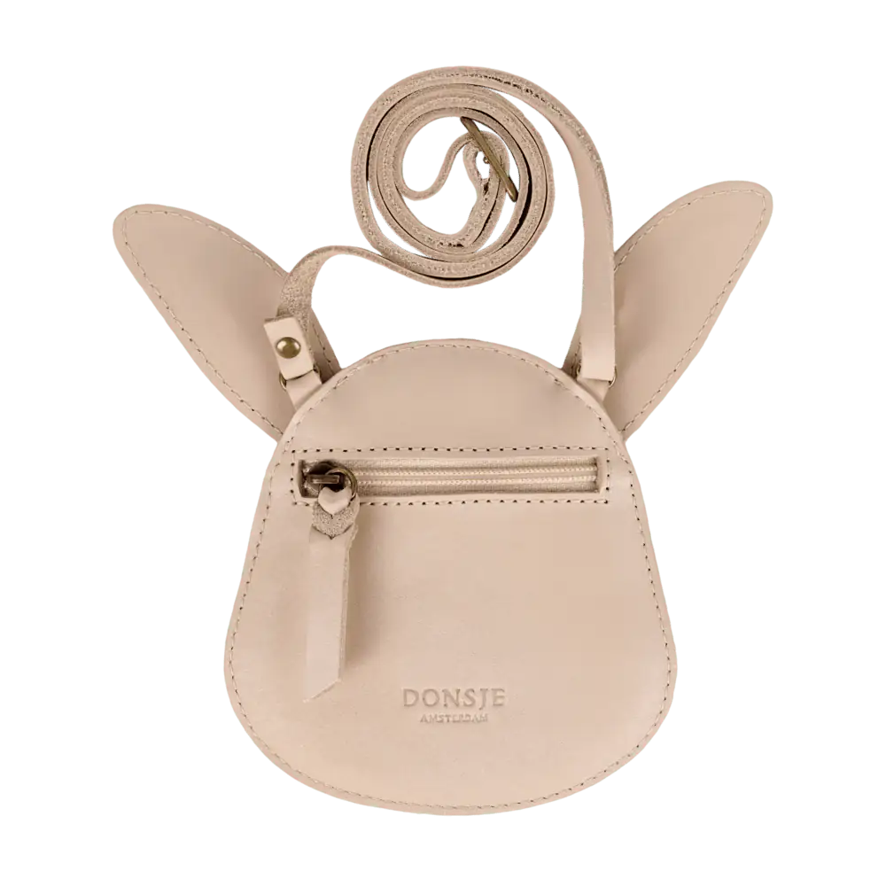 Donsje Blinc Purse Pink Bunny powder metallic nubuck Produktbild, Ansicht von hinten mit Blick auf Reißverschluss
