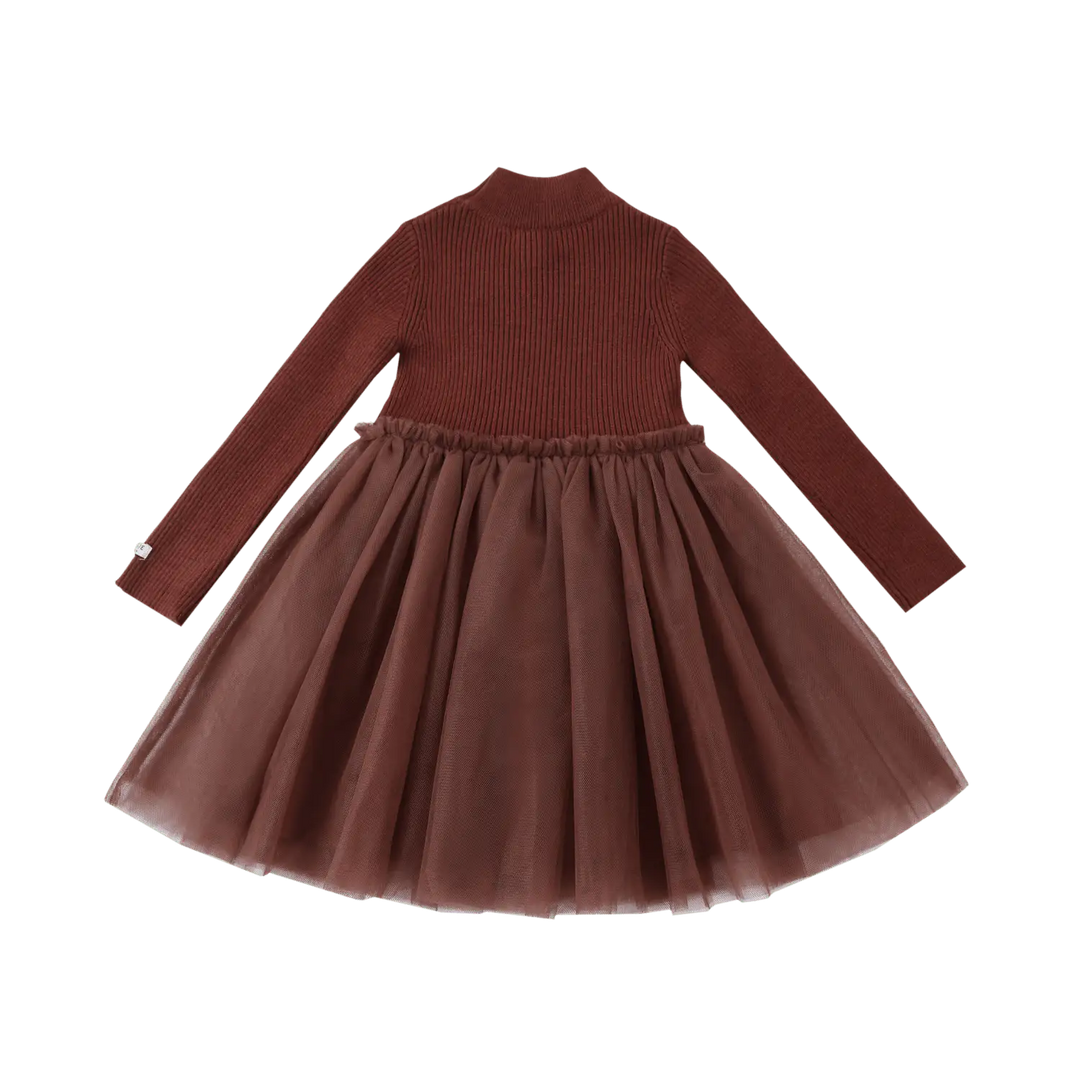 Donsje Lotus Dress Rustic Brown Produktbild, Ansicht der Rückseite. 