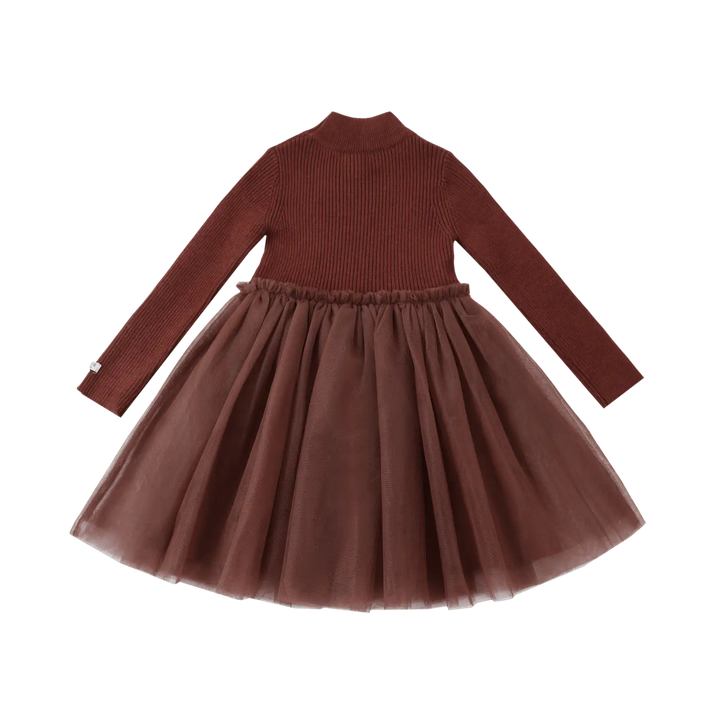 Donsje Lotus Dress Rustic Brown Produktbild, Ansicht der Rückseite. 