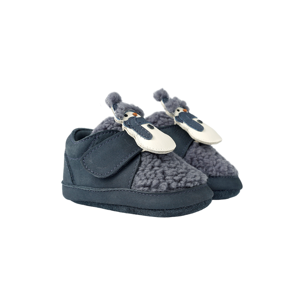 Donsje Matijn Sneakers Snowman navy nubuck Produktbild, Ansicht von der Seite.