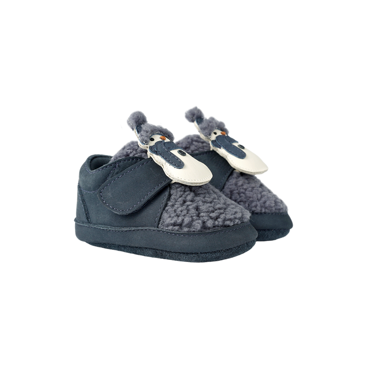 Donsje Matijn Sneakers Snowman navy nubuck Produktbild, Ansicht von der Seite.