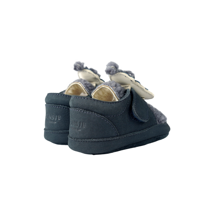 Donsje Matijn Sneakers Snowman navy nubuck Produktbild, Ansicht von der Rückseite. 