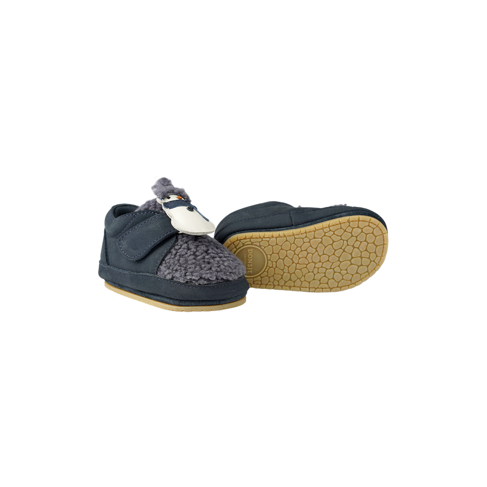 Donsje Matijn Sneakers Snowman navy nubuck Produktbild, Ansicht der Gummisohle. 