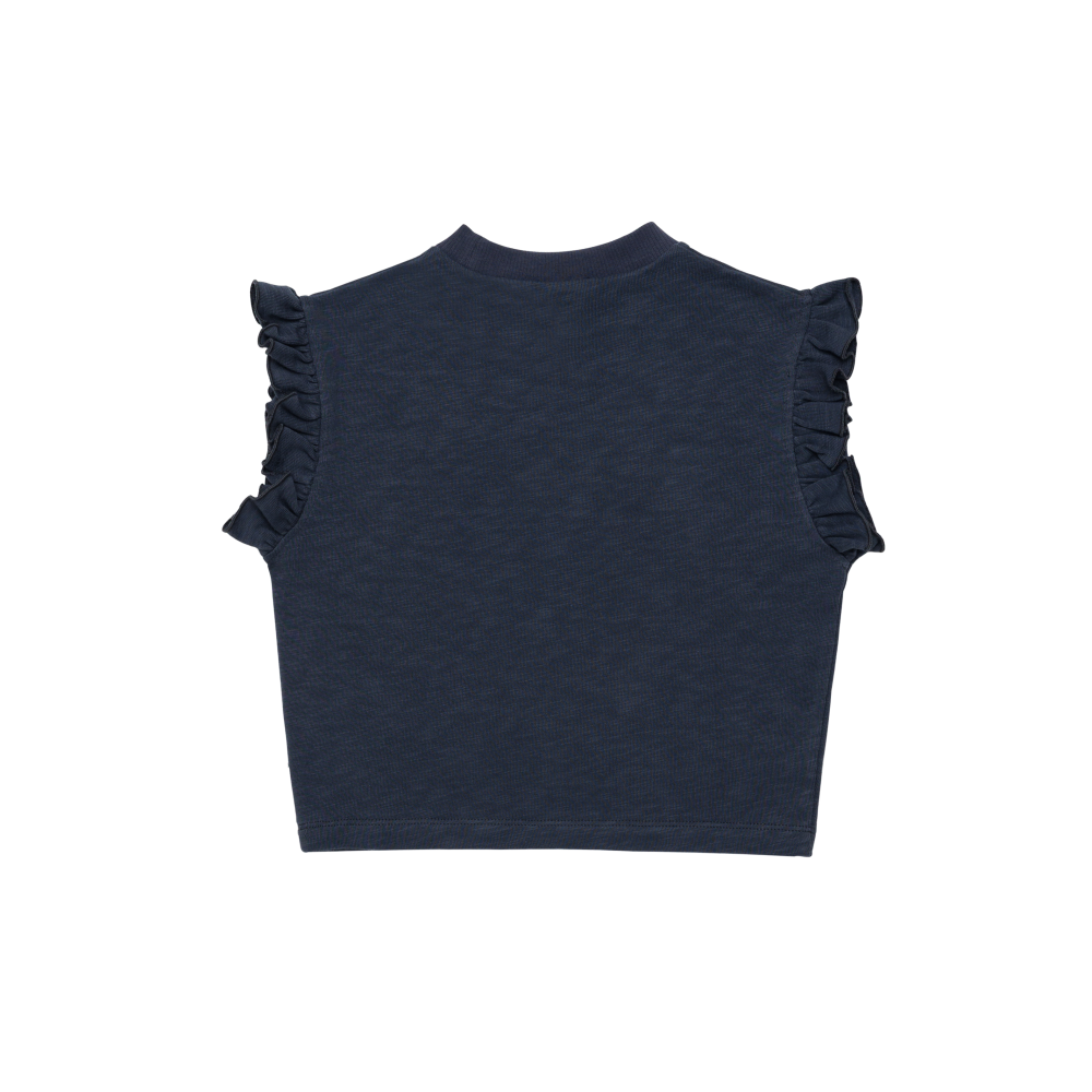 Donsje Nuriel Top blue marine Ansicht von hinten 