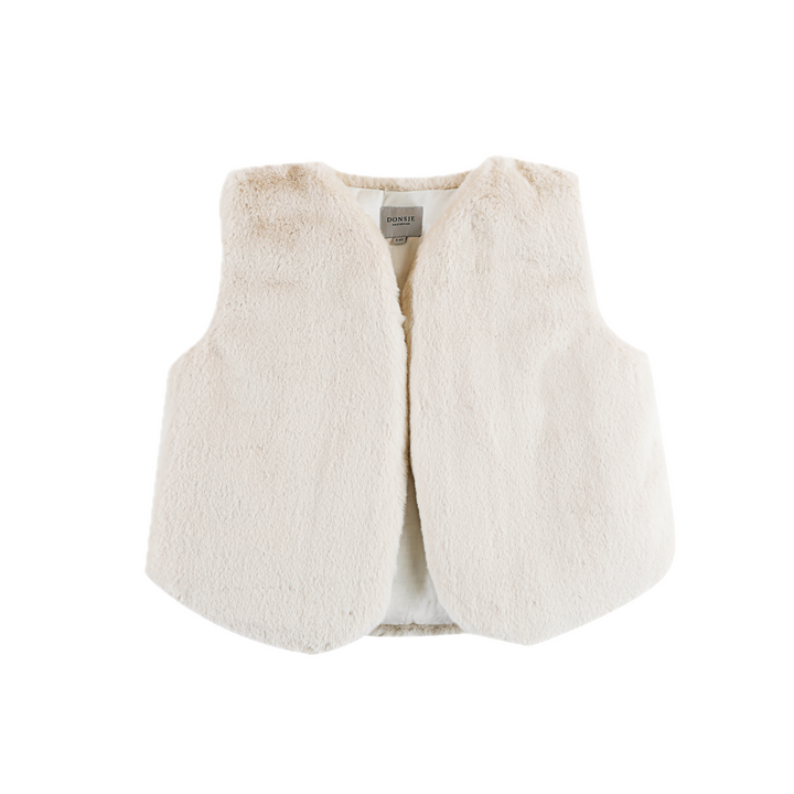 Fell-Weste für Mädchen aus Polyester in weiß