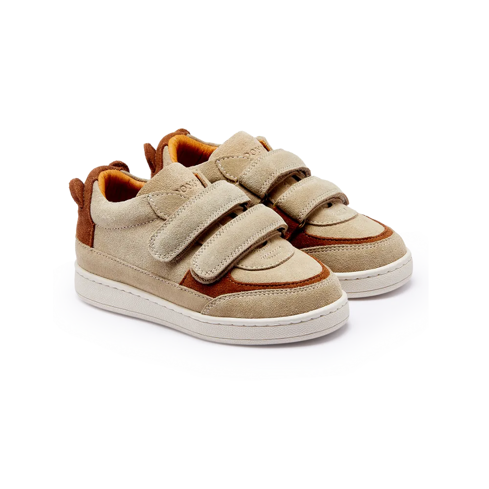 Donsje Rinou Sneakers Bear taupe suede Ansicht von der rechten Seite