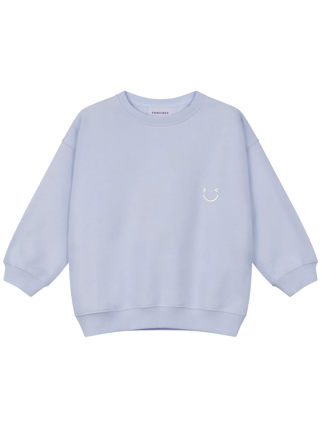 Famvibes GOOD DAY Sweatshirt Kids pastell-blue Produktbild, Ansicht von vorne