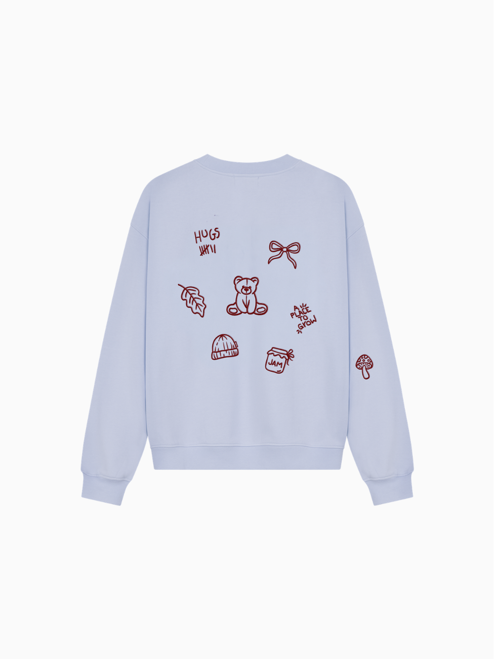 Famvibes Place To Grow Sweatshirt unisex blue Produktbild, Ansicht der Rückseite.