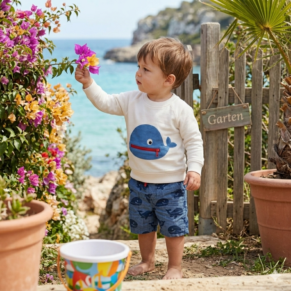 Sweatshirt mit Wal