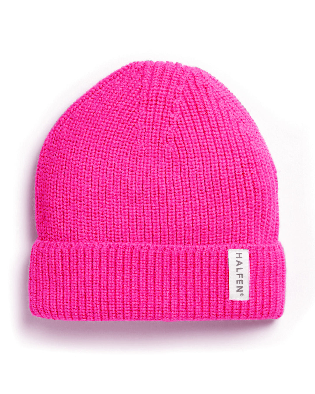 Halfen Beanie neon pink Merino