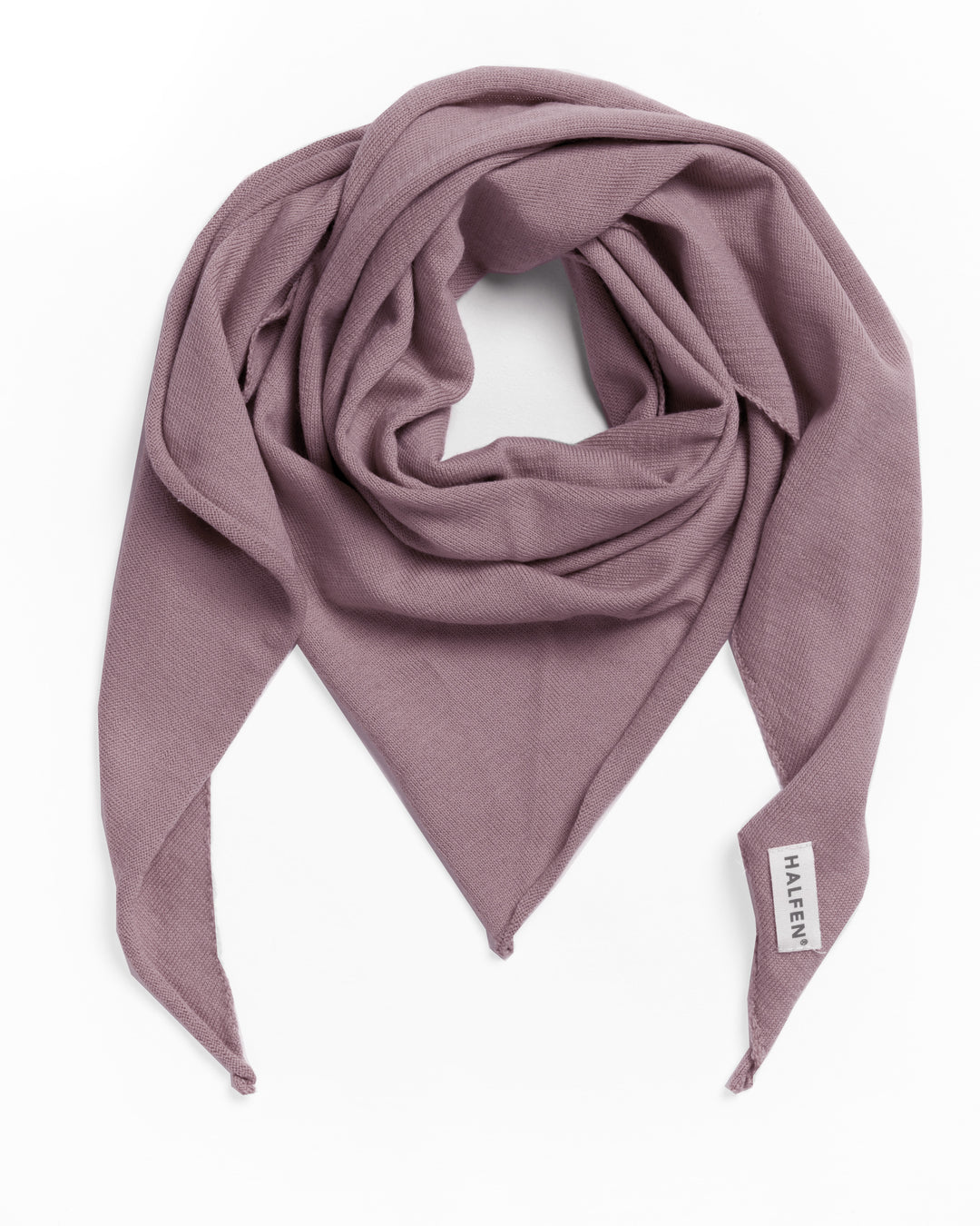 Tuch Strick Dreieck mauve Merino