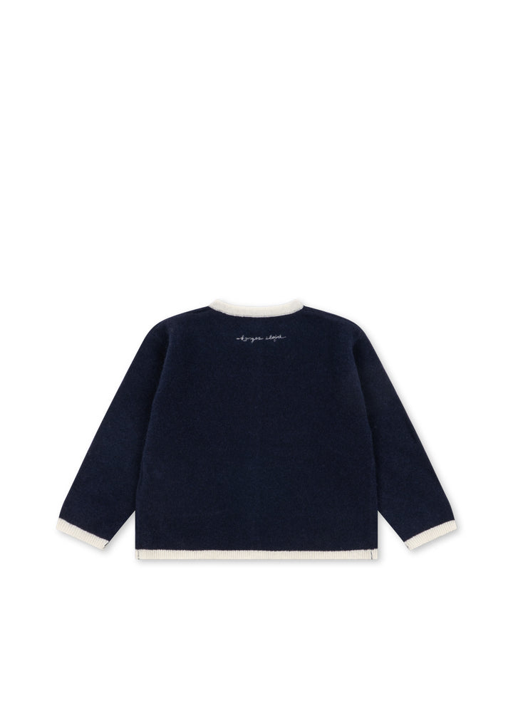 Konges Sloejd Alette Cardigan navy blazer Produktbild, Ansicht der Rückseite. 