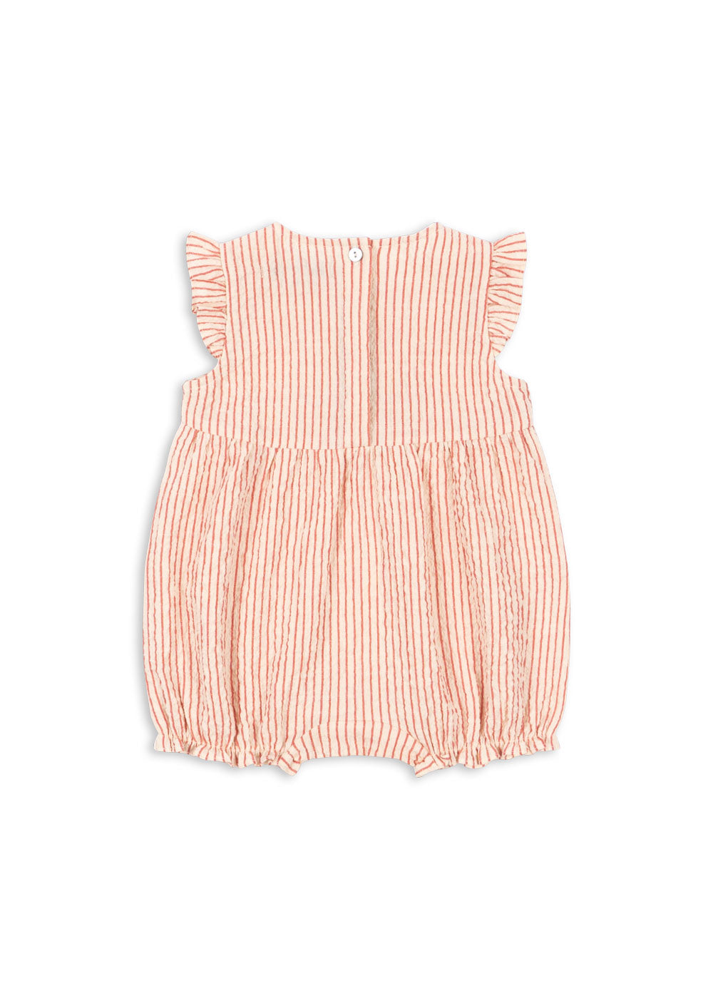 Konges Sloejd Ellie Frill Romper GOTS amour stripe Produktbild, Ansicht Rückseite