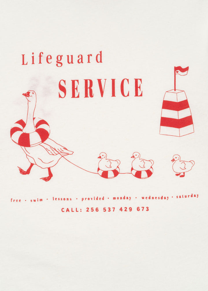 Konges Sloejd Era Mommy Tee OCS off white/lifeguard service Detailansicht Print auf der Rückseite