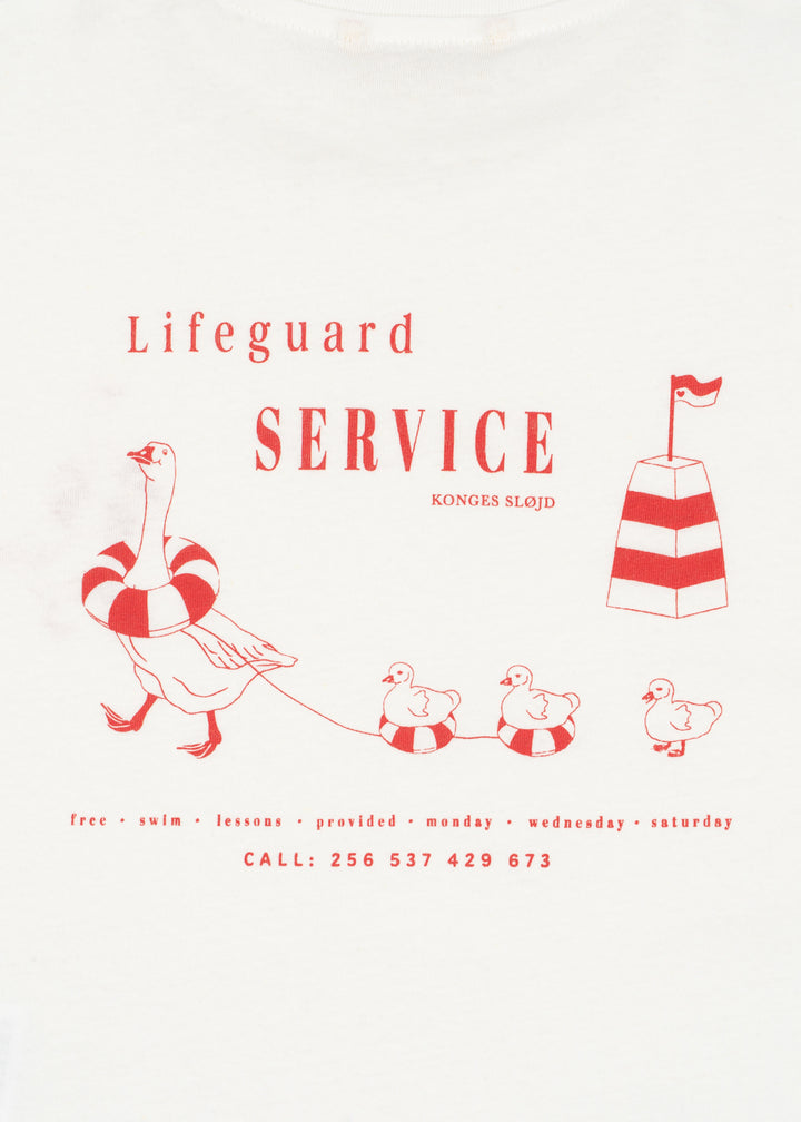 Konges Sloejd Era Tee OCS off white/lifeguard service Detailansicht Print auf dem Rücken 