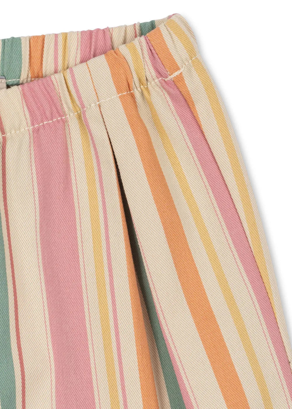 Konges Sloejd Frankie Pants miami stripe Detailansicht Gummibund und Streifenmuster