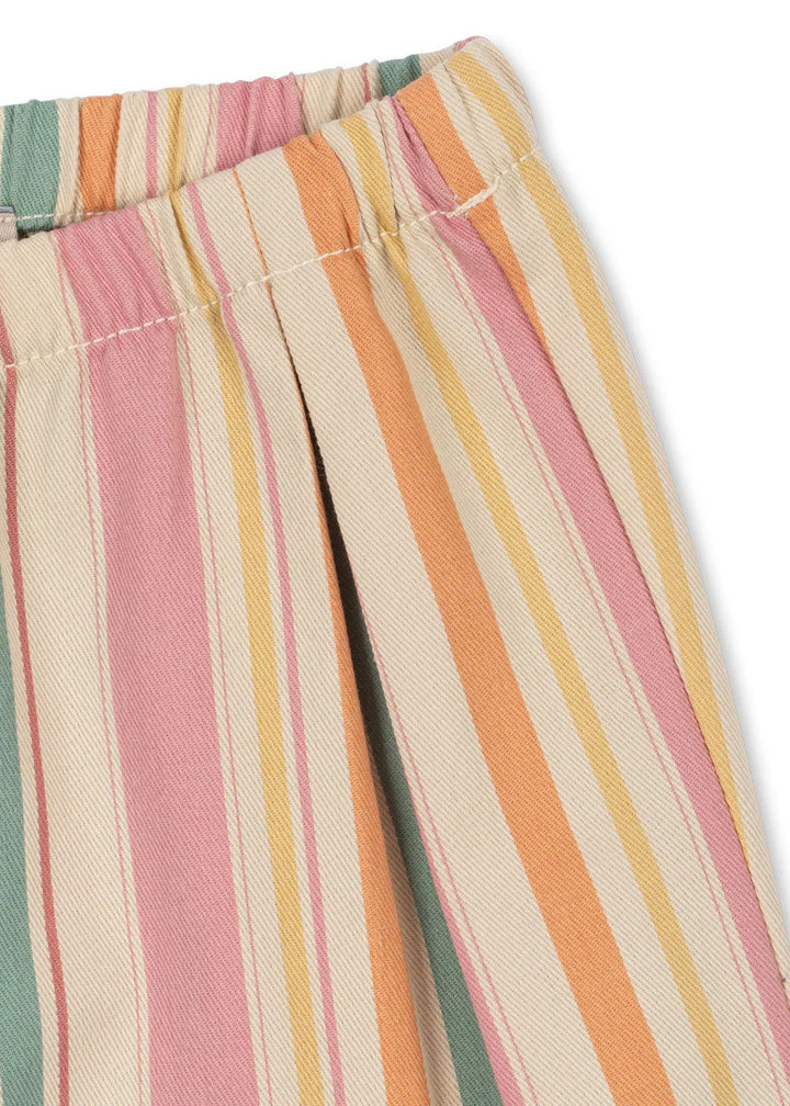 Konges Sloejd Frankie Pants miami stripe Detailansicht Gummibund und Streifenmuster