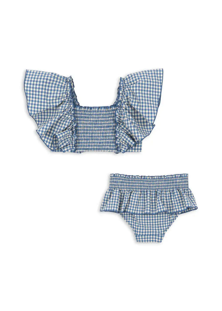 Fresia Bikini blau weiß kariert, Ansicht von hinten