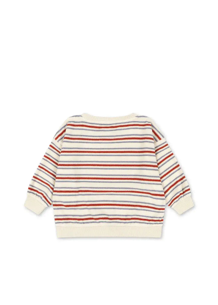 Konges Sloejd Itty Rib Sweat Shirt GOTS wind stripe  Ansicht von hinten 