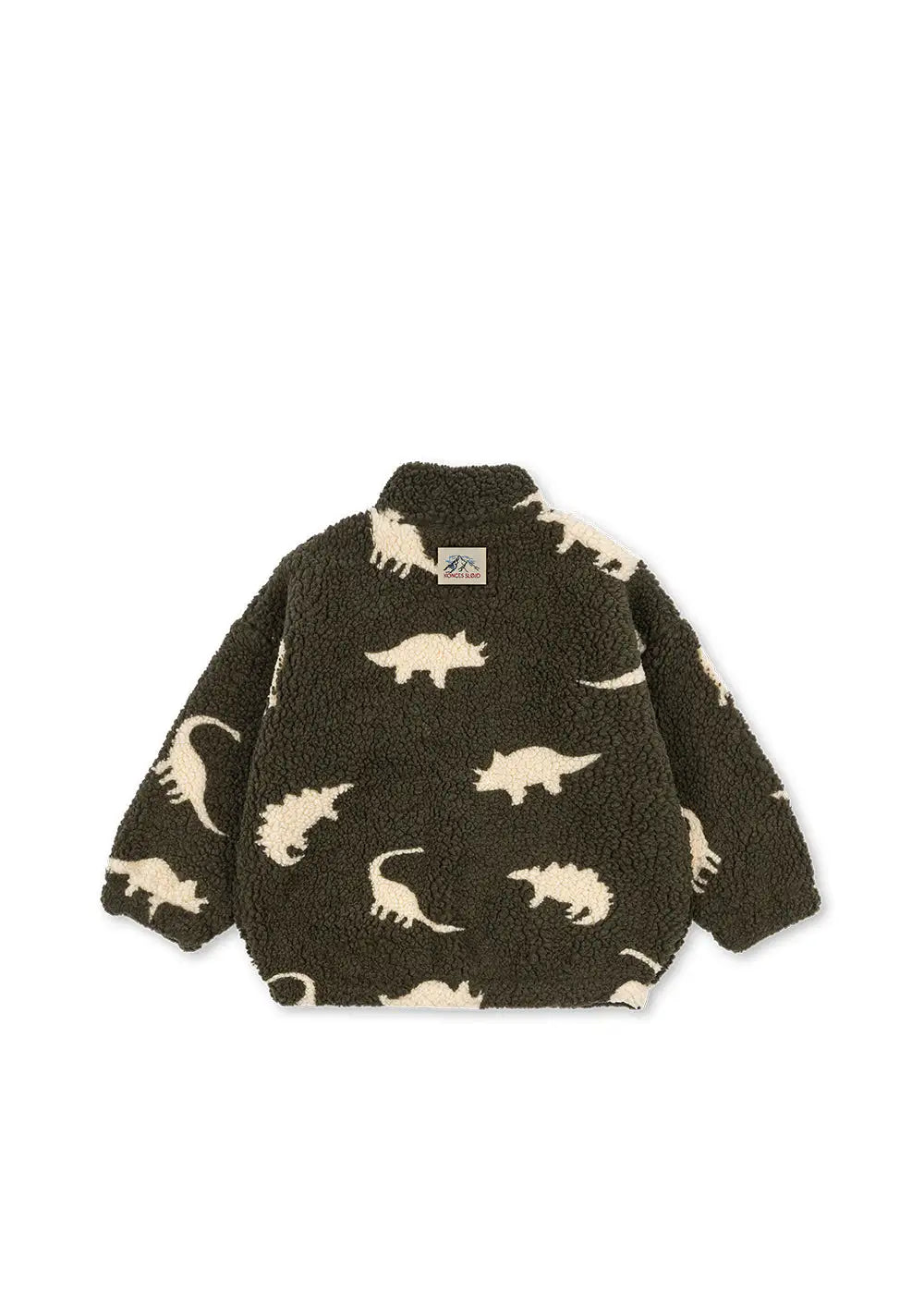 Konges Sloejd Jody Teddy Jacket GRS dino silhouette Produktbild, Ansicht der Rückseite. 