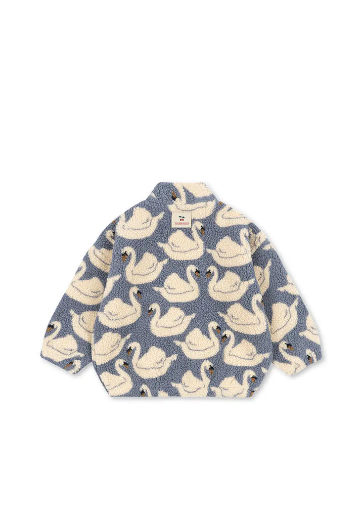 Konges Sloejd Jody Teddy Jacket GRS swan Produktbild, Ansicht der Rückseite. 
