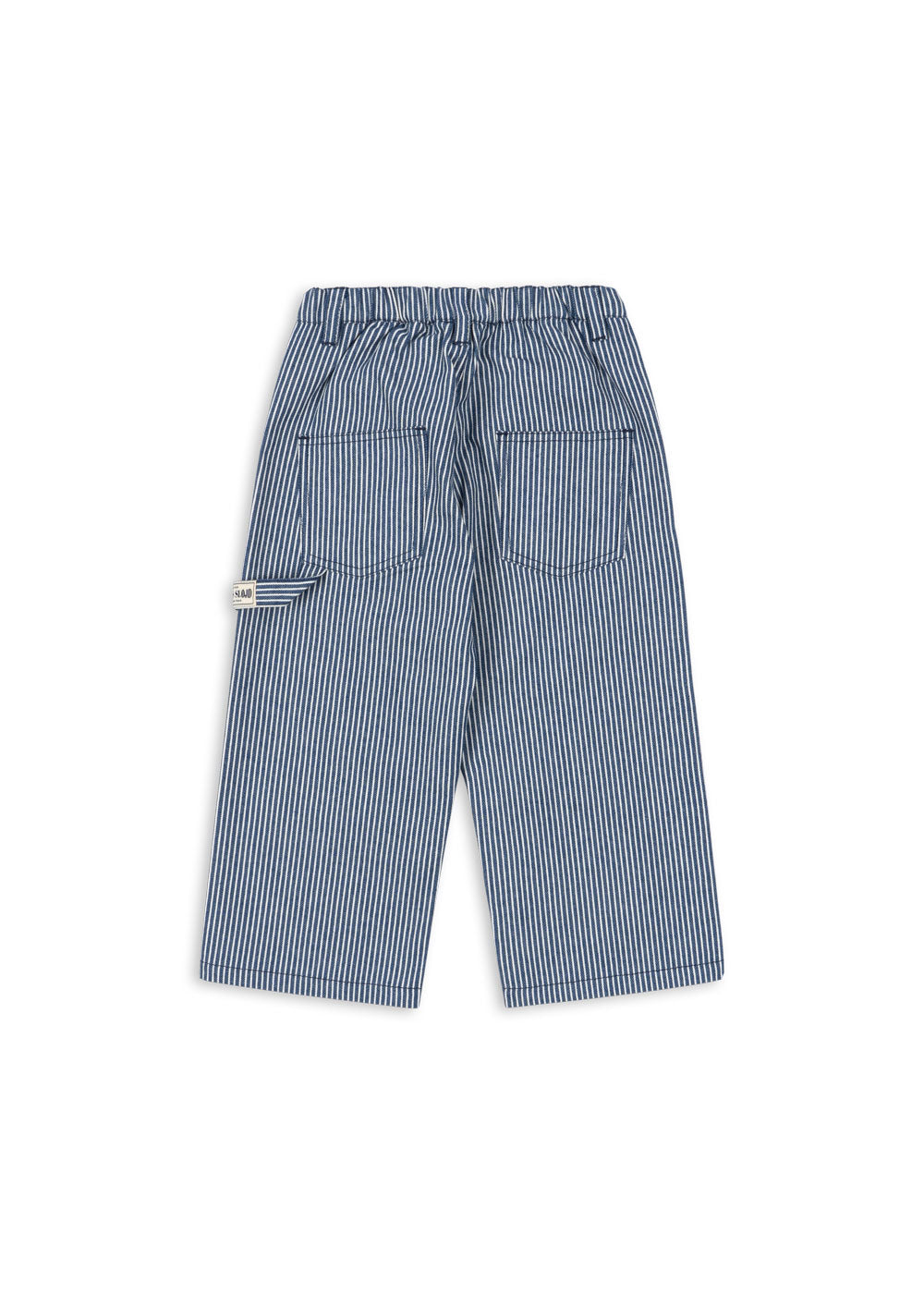 Konges Sloejd Luc Pants GOTS blue stripe Produktbild, Ansicht der Rückseite. 