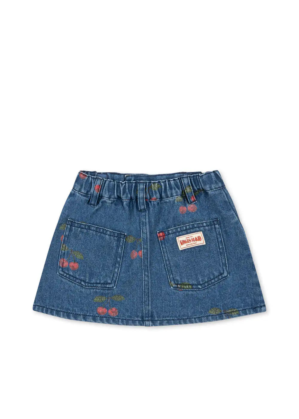 Konges Sloejd Magot Printed Skirt GOTS ma grande cerise denim Produktbild, Ansicht der Rückseite