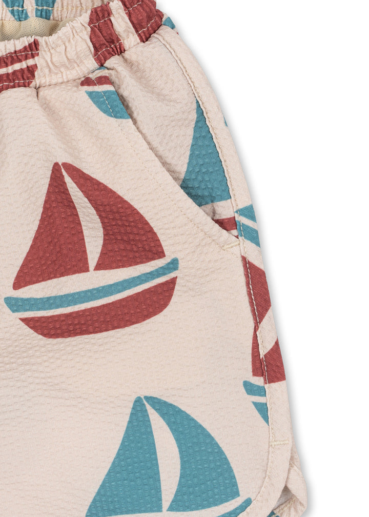 Konges Sloejd Seer Asnou Swim Shorts ahoy Detailansicht seitliche Eingriffstasche 