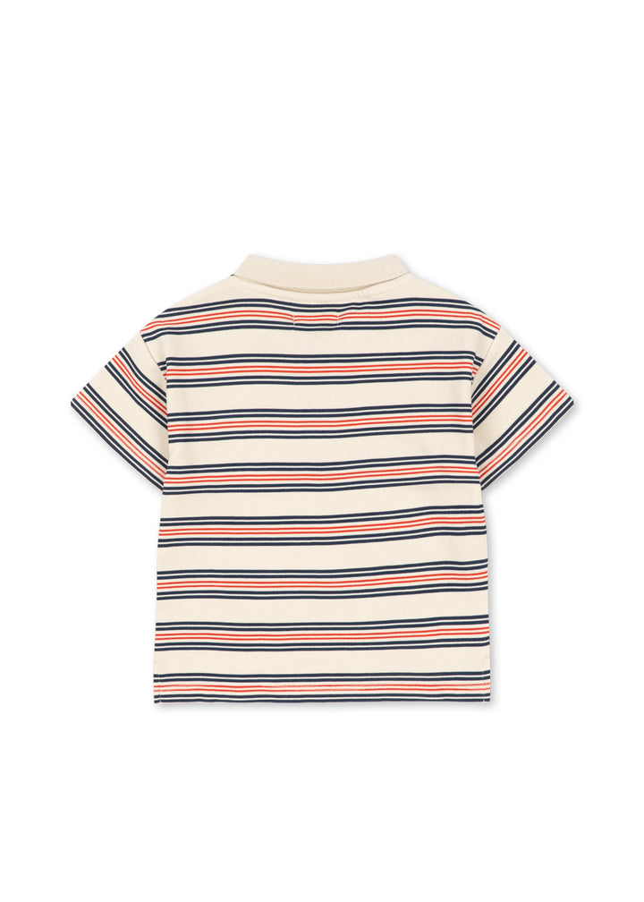 Konges Sloejd Spotty SS Polo stripie stripe Produktbild, Ansicht von hinten