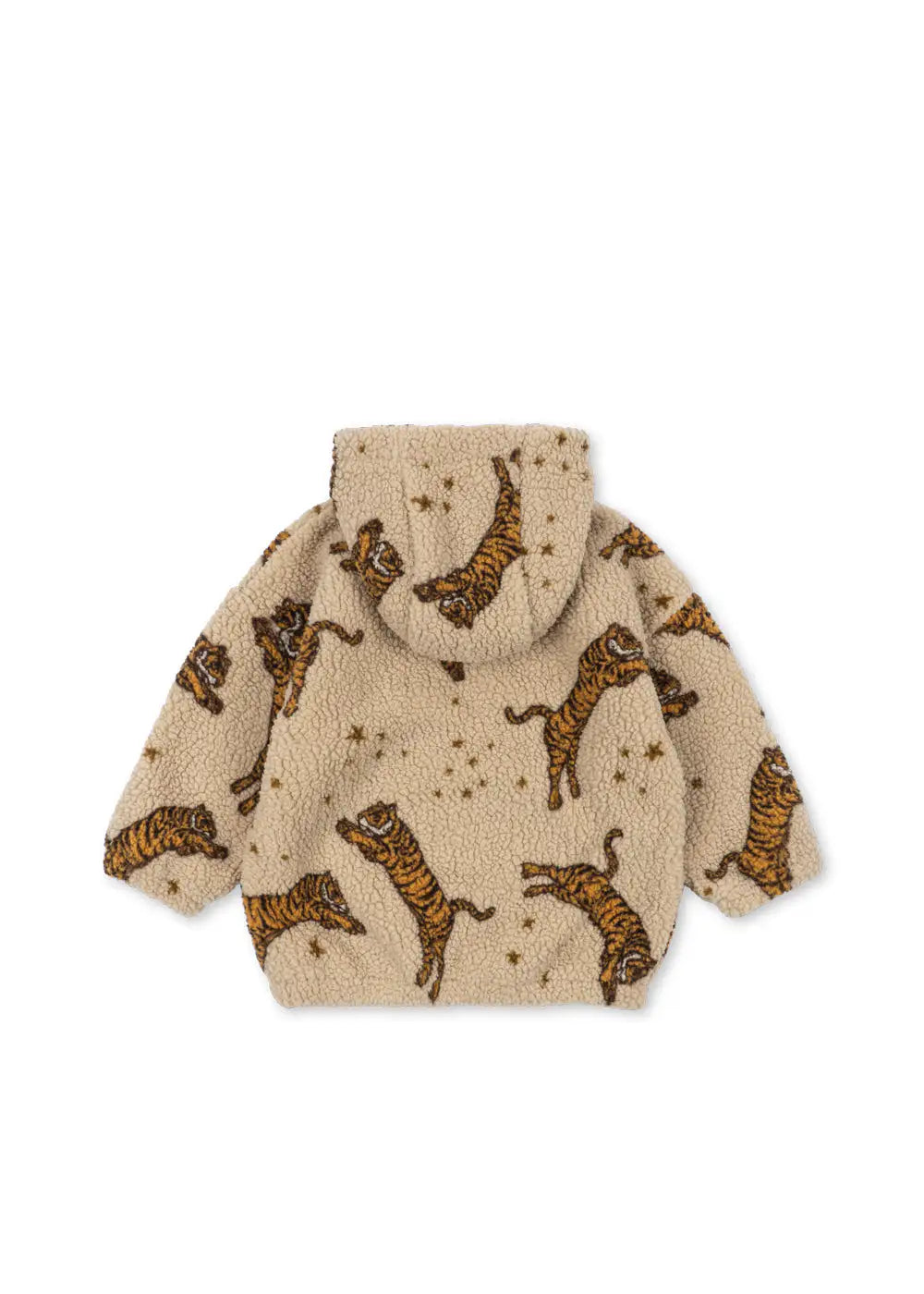 Konges Slojd Jody Teddy Hoodie GRS tiger Produktbild, Ansicht der Rückseite. 