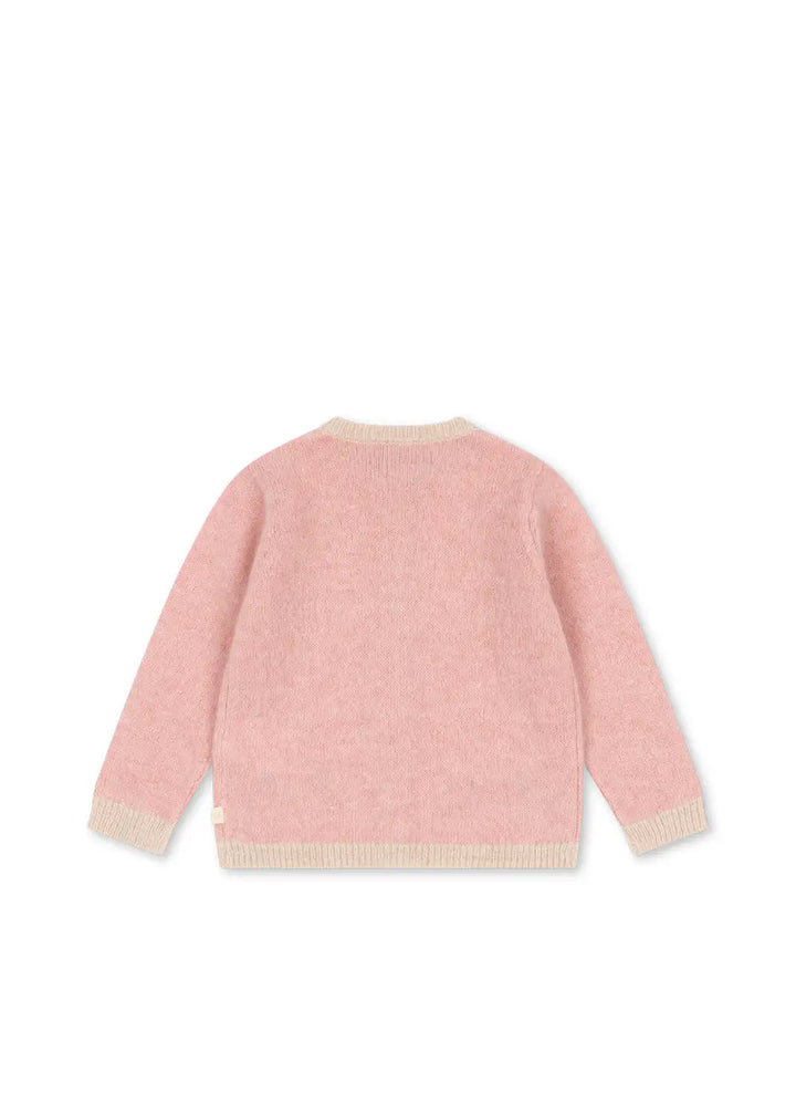 Konges Slojd Kitty Cardigan silver pink Produktbild, Ansicht der Rückseite. 