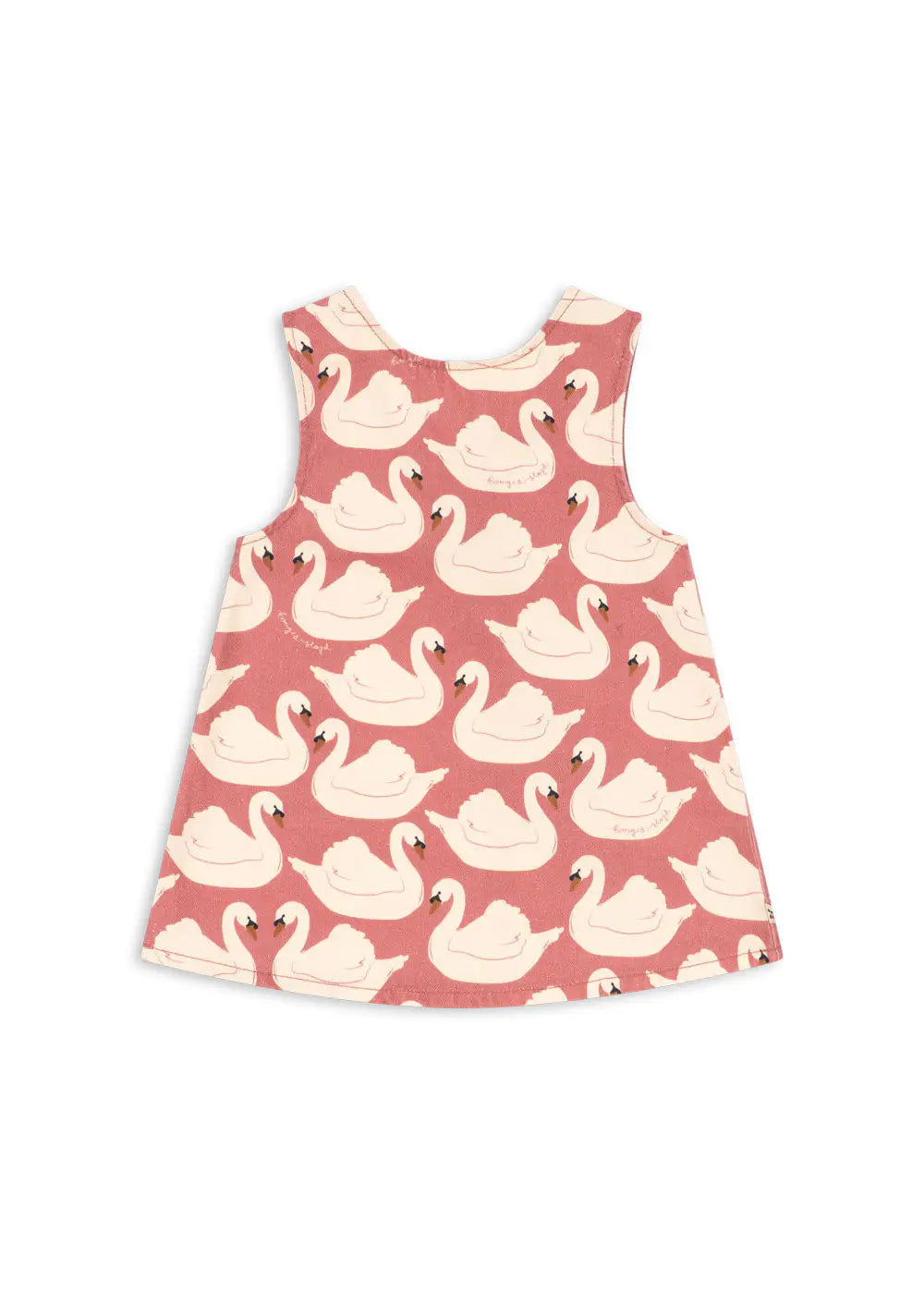 Konges Slojd Magot Bow Dress GOTS swan rose Produktbild, Ansicht von vorne. 