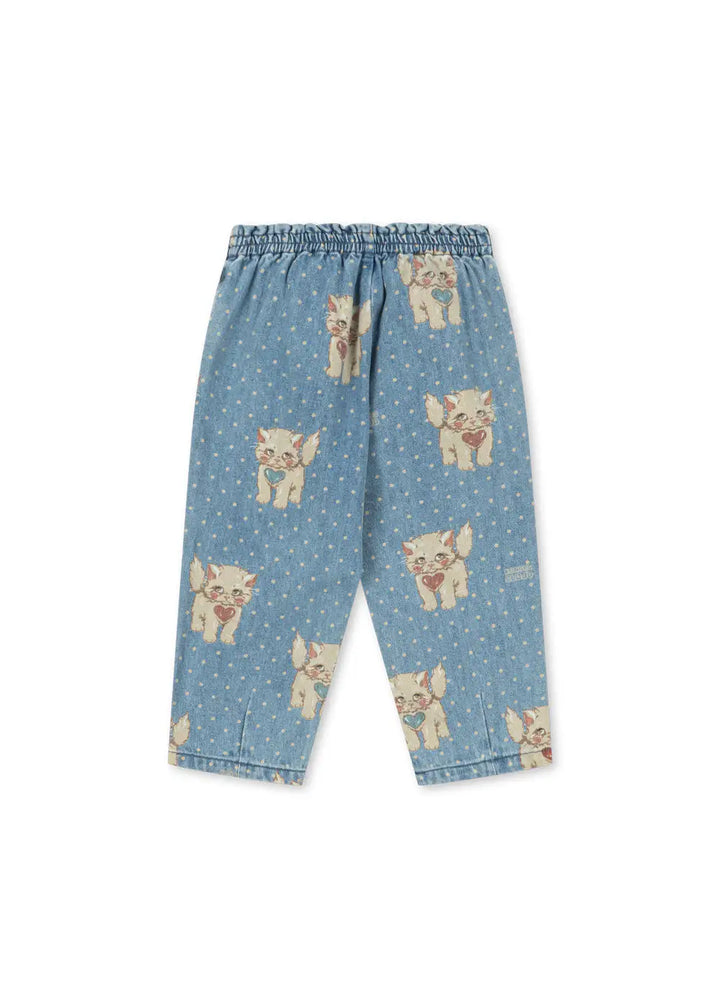 Konges Slojd Magot Frill Pants GOTS ciao miao Produktbild, Ansicht der Rückseite. 