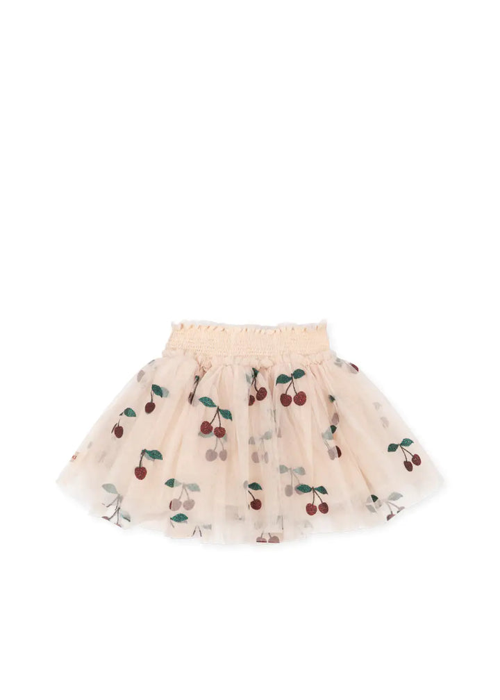 Konges Slojd Tullie Smock Skirt GRS ma grande cerise glitter Produktbild, Ansicht der Rückseite. 