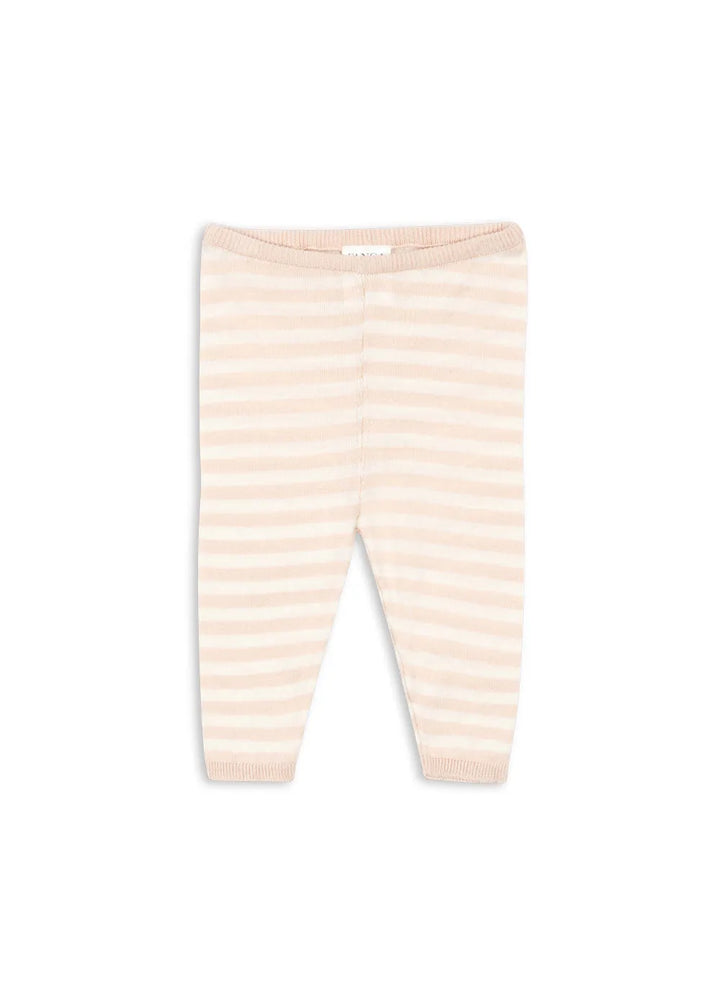 Hose für Baby Mädchen aus Bio Baumwolle rosa weiß gestreift