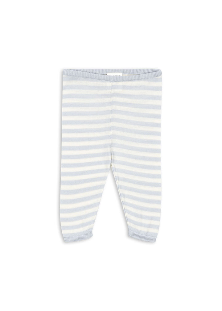 Hose für Baby Jungen aus Baumwolle Bio hellblau weiß gestreift