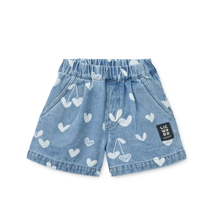 Borrisa bedruckte Jeansshorts