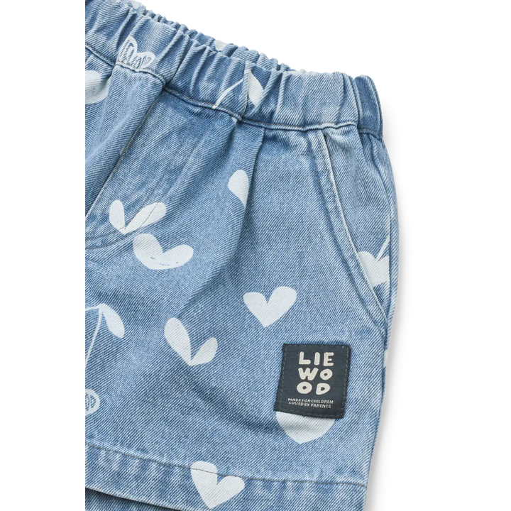 Borrisa bedruckte Jeansshorts