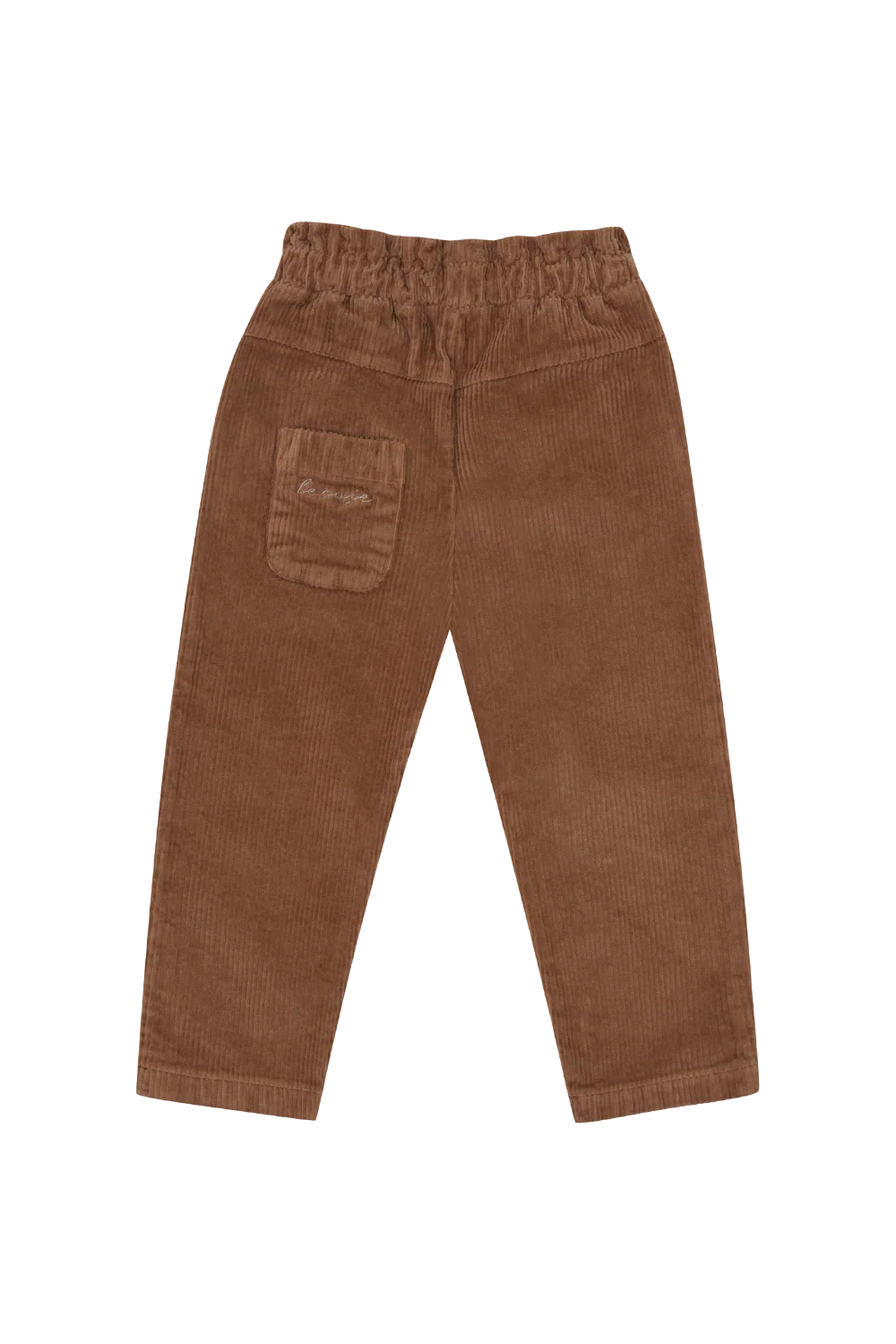 Leevje Corduroy Pants pecan Produktbild, Ansicht der Rückseite. 